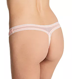 Gossamer Mesh Hip-G Thong - 3 Pack Peach/Wisteria/Dots XS/S