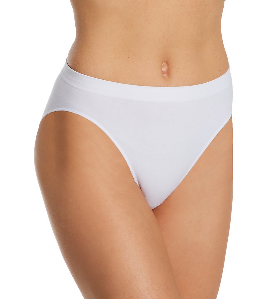 OnGossamer - OnGossamer G0321 Cabana Cotton Hi Cut Brief Panty (White XL)