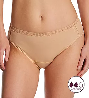 Cabana Cotton Leakproof Hi Cut Brief Panty Champagne XL