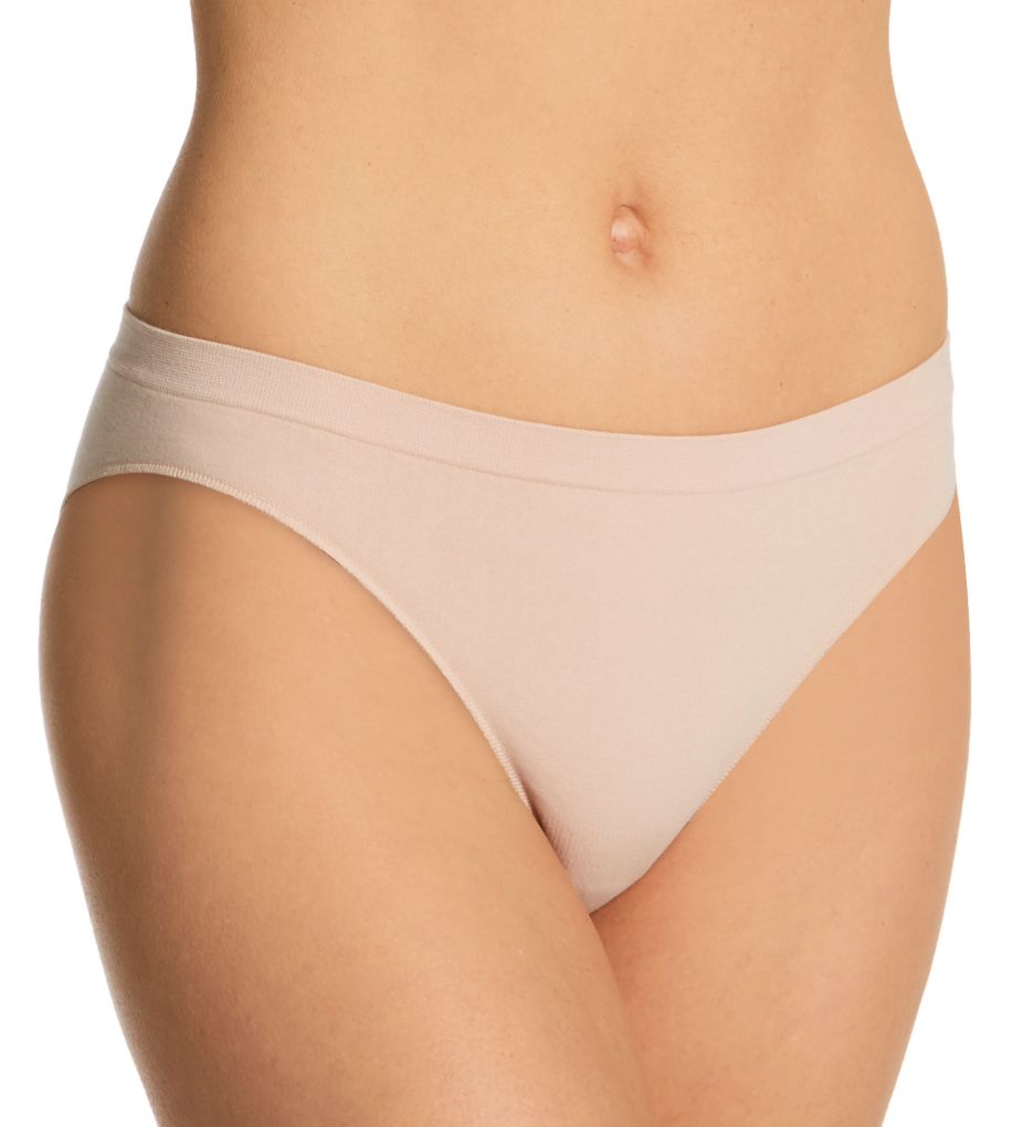 OnGossamer Women's Cabana Cotton Seamless Bikini Panty in Beige | Size XL | HerRoom.com