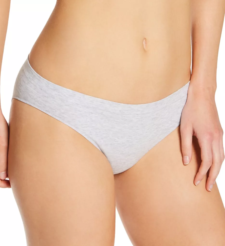 Cabana Cotton Seamless Bikini Panty - 3 Pack Black/White/Grey L