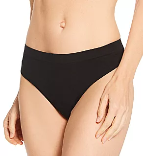 Cabana Cotton Thong Panty Black L