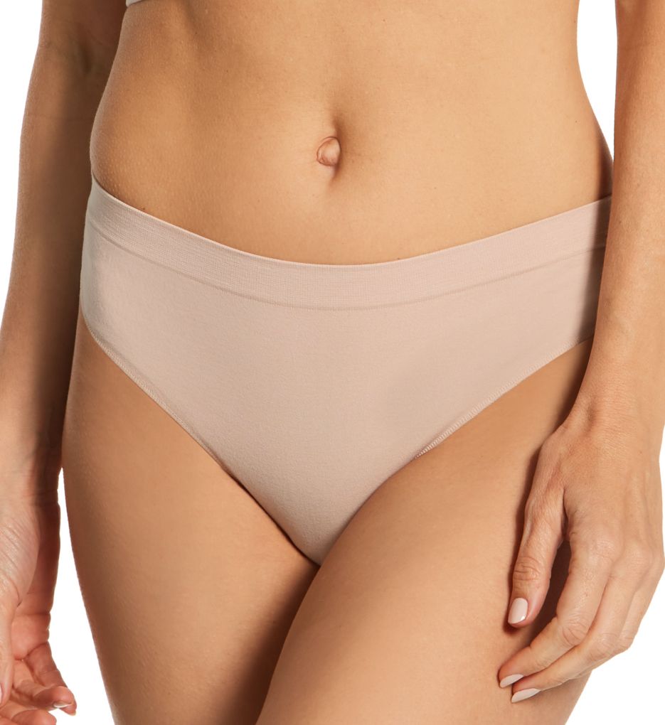 Cabana Cotton Seamless Hi Cut Brief Underwear - Champagne – On