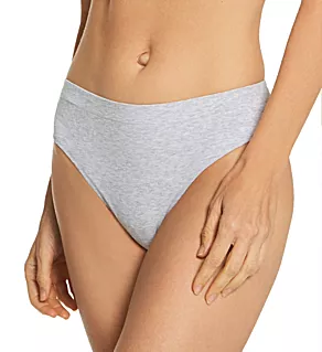 Cabana Cotton Thong Panty Heather Grey L