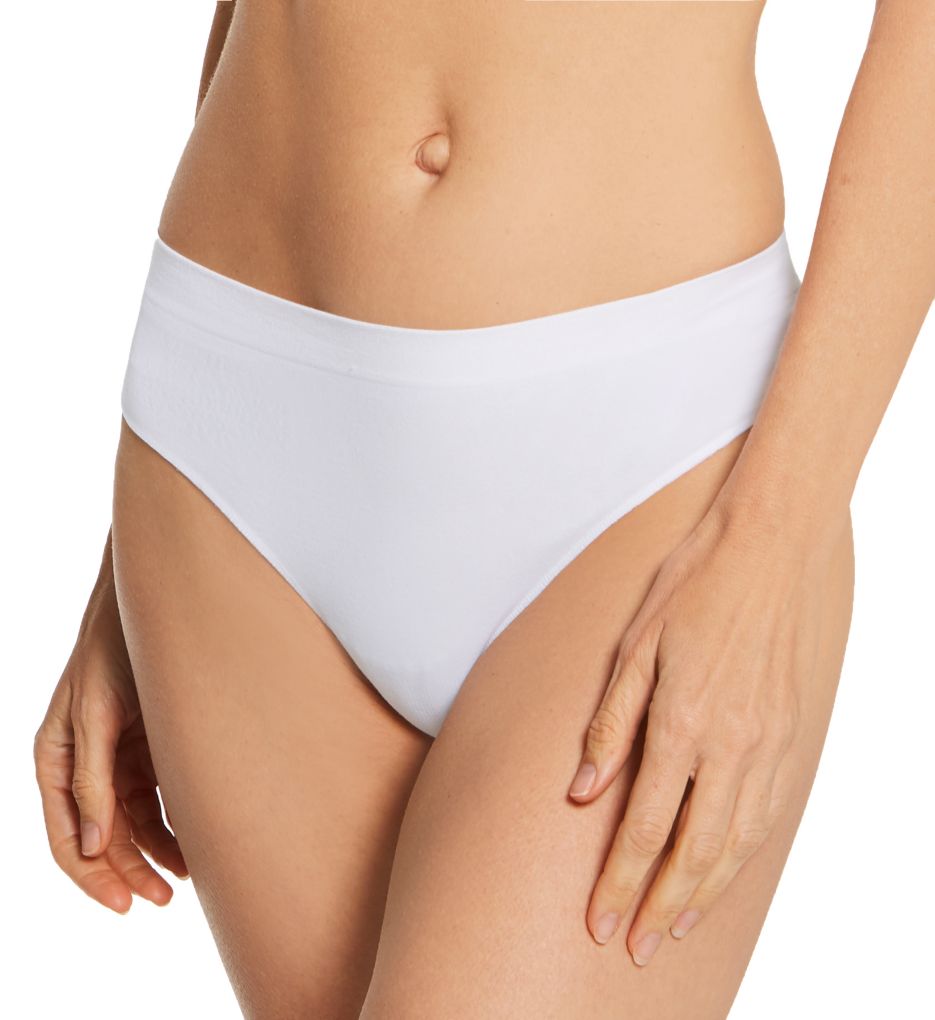 OnGossamer Women's Cabana Cotton Thong Panty in White | Size Large | HerRoom.com