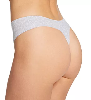 Cabana Cotton Thong Panty Heather Grey L