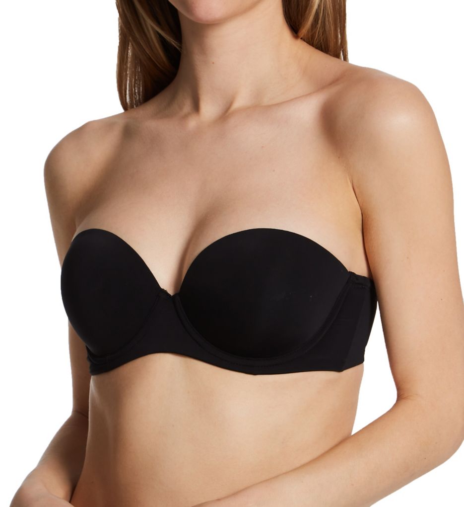OnGossamer Women's Sleek Micro Strapless Plunge Bra in Black | Size 32DD | HerRoom.com