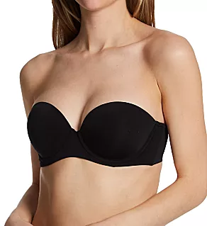 Sleek Micro Strapless Plunge Bra Black 30DD