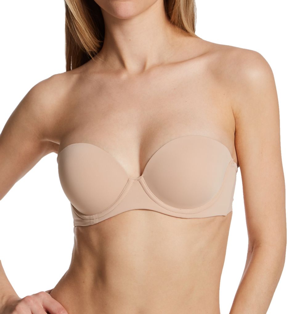 OnGossamer Women's Sleek Micro Strapless Plunge Bra in Beige | Size 34A | HerRoom.com