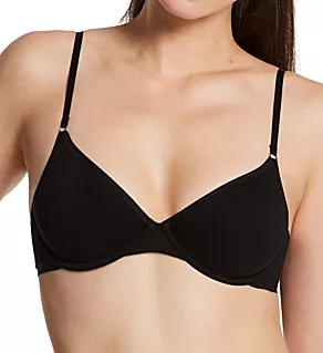 Cabana Cotton Unlined Underwire Bra Black 32DD