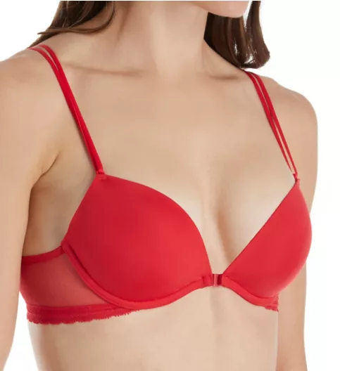 OnGossamer Shadow Mesh Front Close Push Up Bra G4180