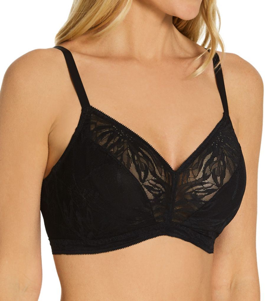 OnGossamer Women's Beautifully Basic Lace Back Plunge Bra, Black