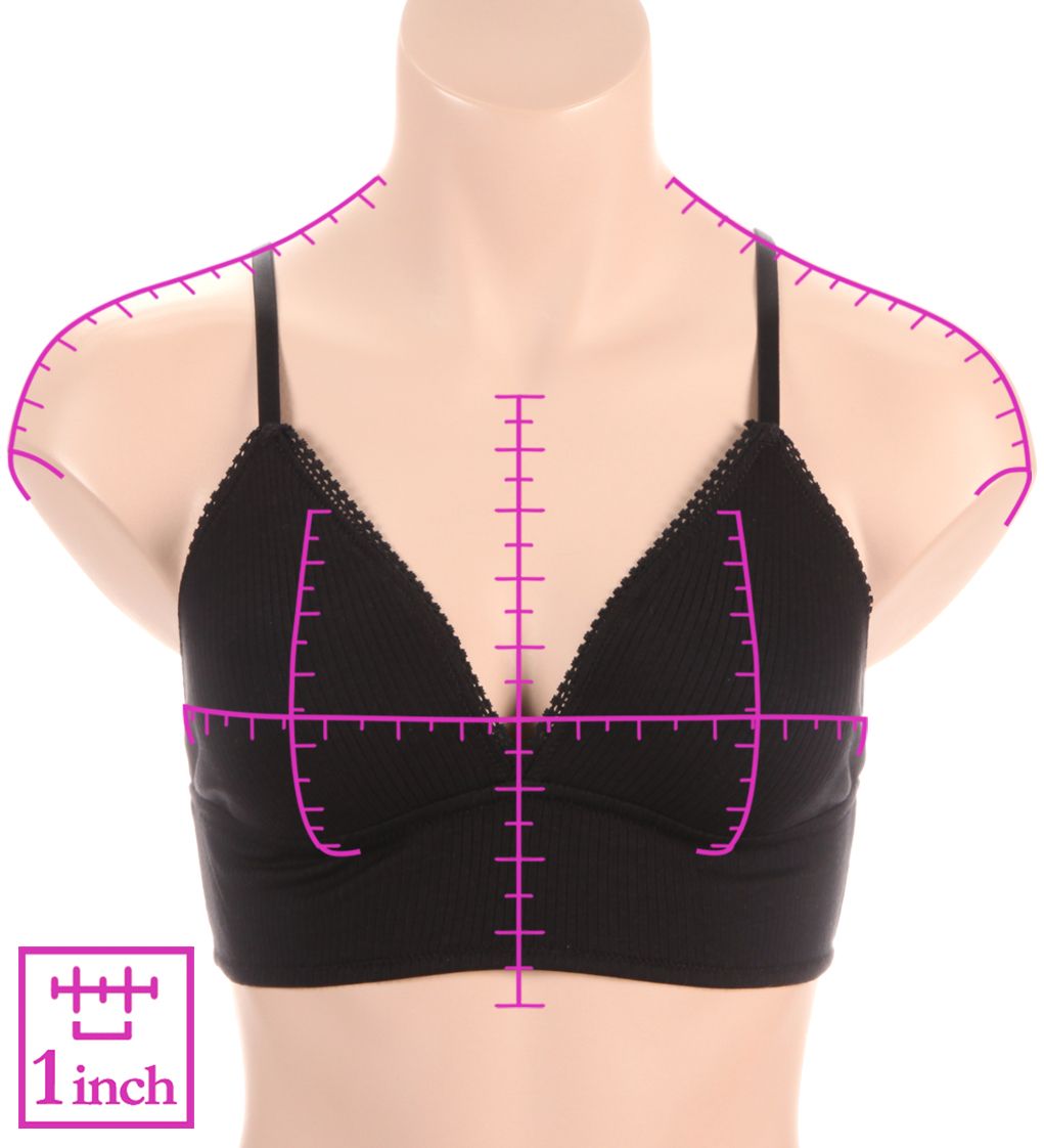 OnGossamer Cabana Cotton Rib Longline Triangle Bralette G4815 - Image 3