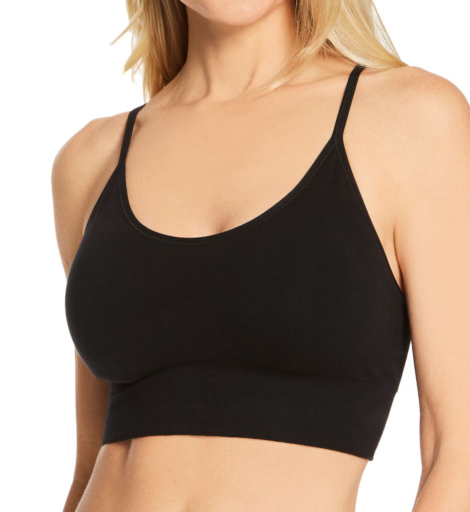 Fruit Of The Loom Womens Black Scoop Neck Racerback Strappy Sport