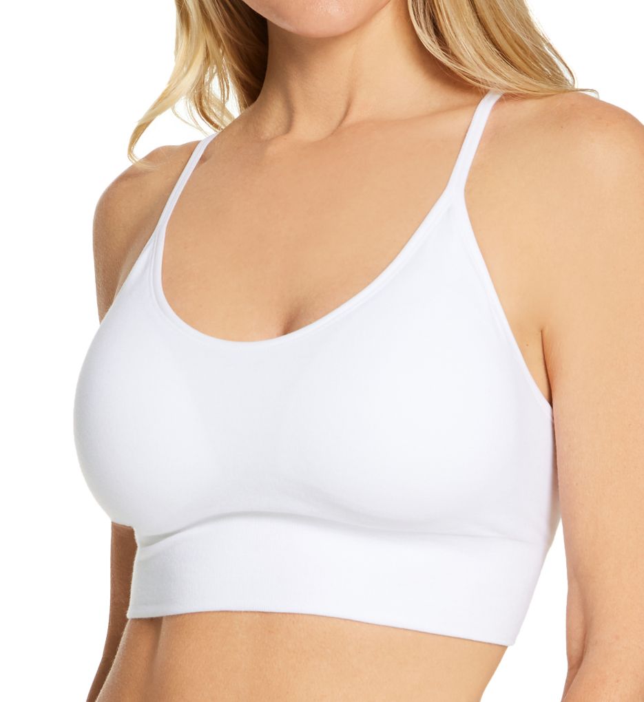 Cabana Cotton Seamless Crop Cami Bralette White M