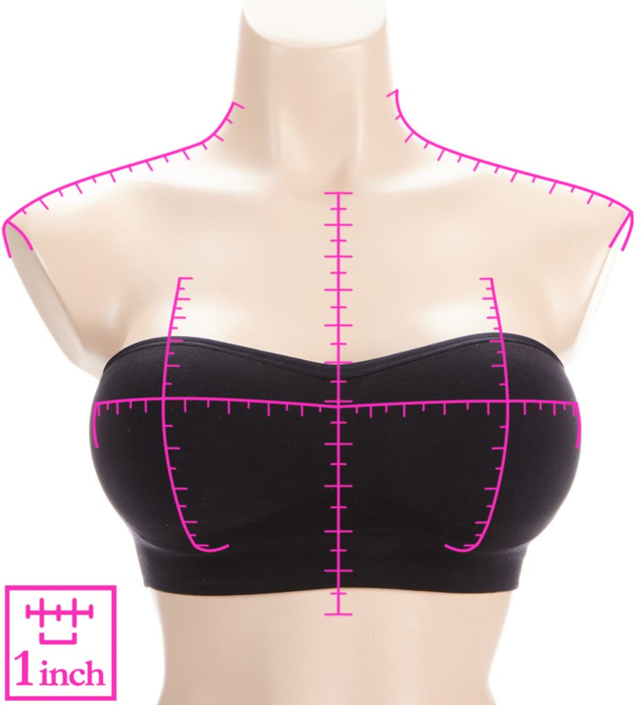 OnGossamer Cabana Cotton Strapless Bandeau Bra White M  - Image 3