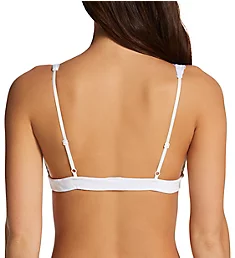 Organic Cotton High Point Bra with Lace White S