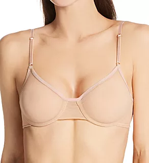 Italian Net Underwire Bra Buff S
