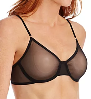 Italian Net Underwire Bra Black XS