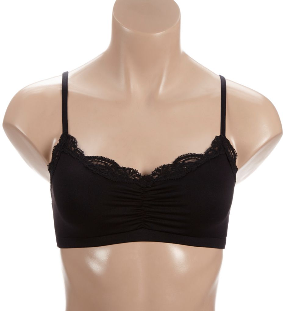 Delicious with Lace Ruched Front Bralette-fs