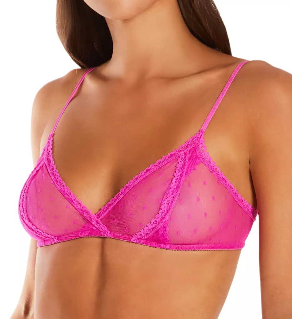 Coucou Lola Open Seam Bralette Electric Pink S