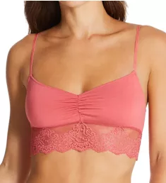 So Fine Lace Ruched Bralette Guava M