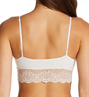 So Fine Lace Ruched Bralette Bone S