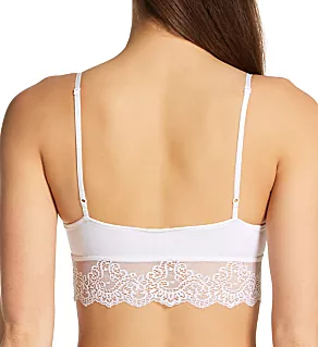 So Fine Lace Ruched Bralette White M