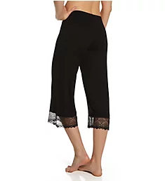 Venice Cropped Pants with Lace Hem Black S