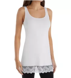 So Fine with Lace Tank Tunic White M