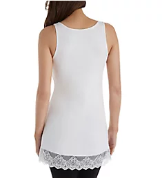 So Fine with Lace Tank Tunic White M