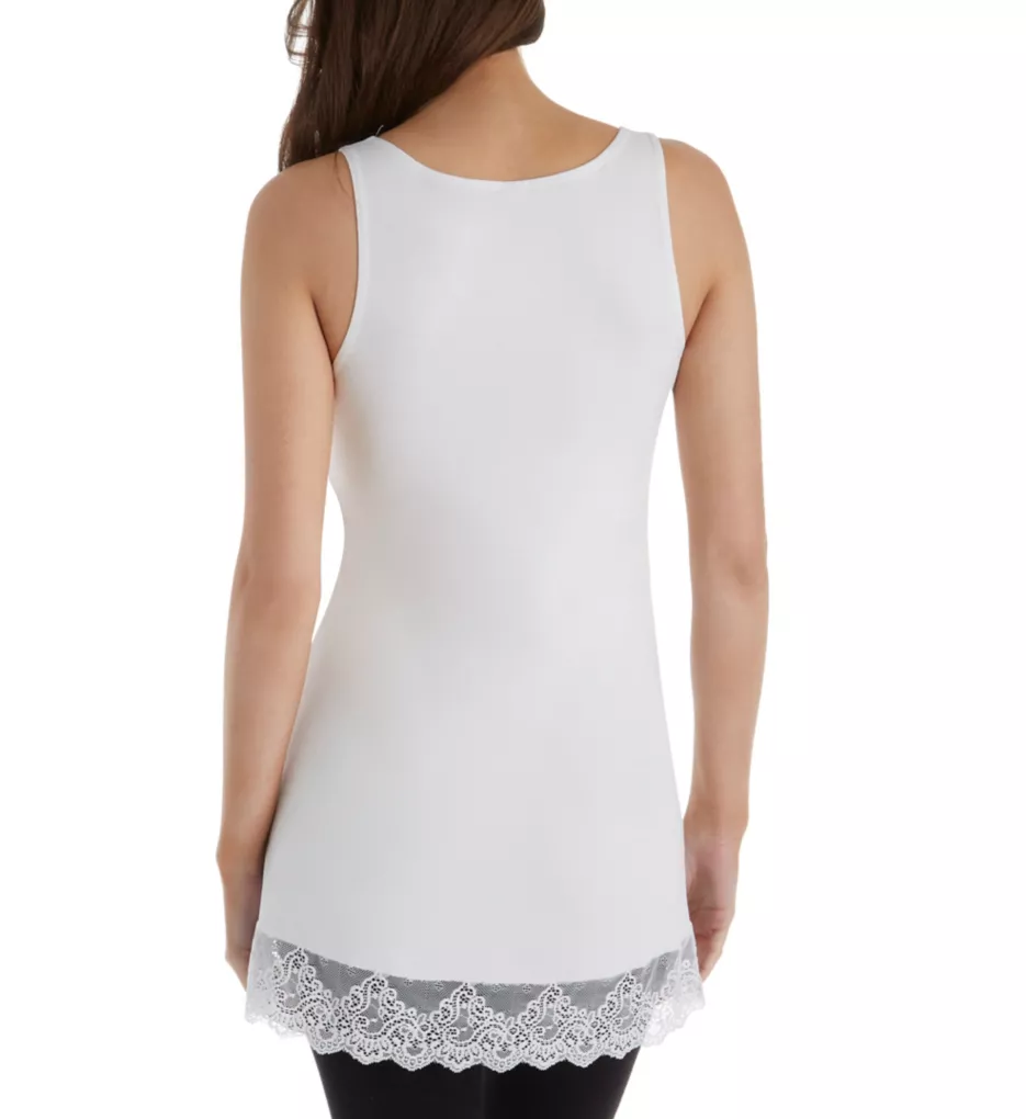 So Fine with Lace Tank Tunic White M