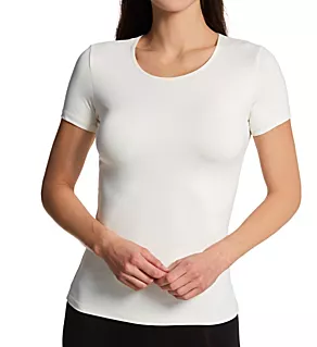 Delicious Short Sleeve Crew Creme L