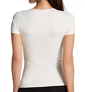 Delicious Short Sleeve Crew Creme L