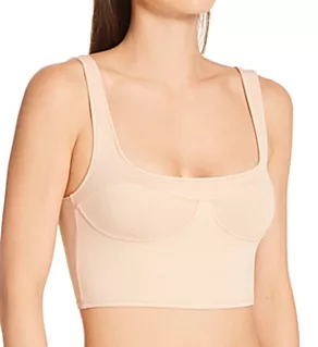 Delicious Corset Crop Top Bra Parchment L