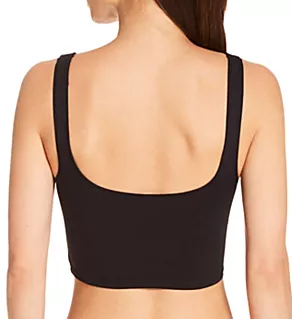 Delicious Corset Crop Top Bra Black S