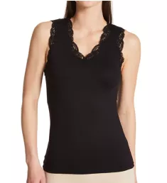 Delicious V-Neck Shell Tank Black L