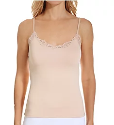 Delicious Camisole with Adjustable Lace Straps Parchment S