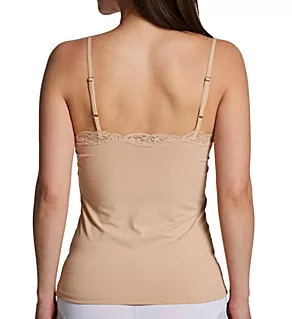 Delicious Camisole with Adjustable Lace Straps Parchment S