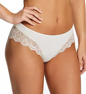 So Fine Lace Trim Hipster Panty Bone S