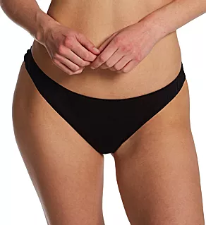 Organic Cotton Basic Thong Black P/S