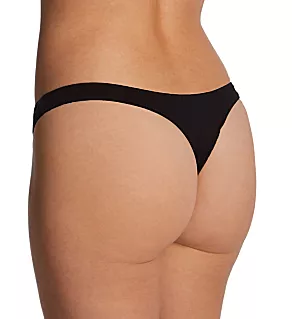 Organic Cotton Basic Thong Black P/S