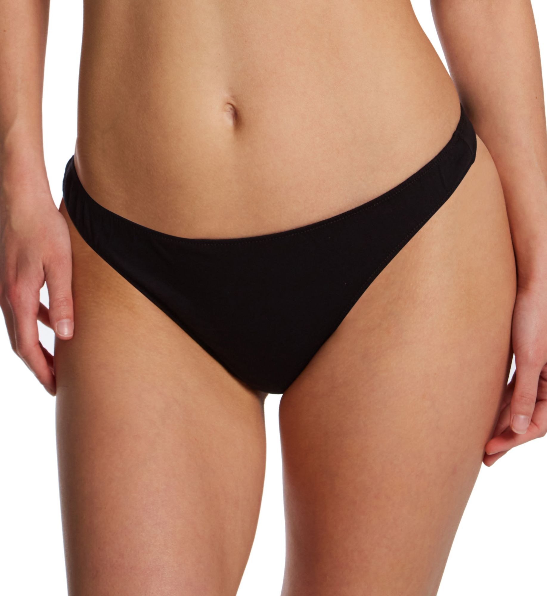 Only Hearts Organic Cotton Basic Thong Black P/S  - Image 1