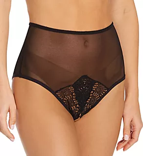 Whisper Hi Waist Brief Panty Black S
