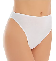 Organic Hi-Cut Bikini Brief Panty White S