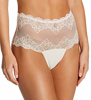 So Fine Lace High Waist Thong Bone S