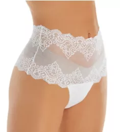 So Fine Lace High Waist Thong White S