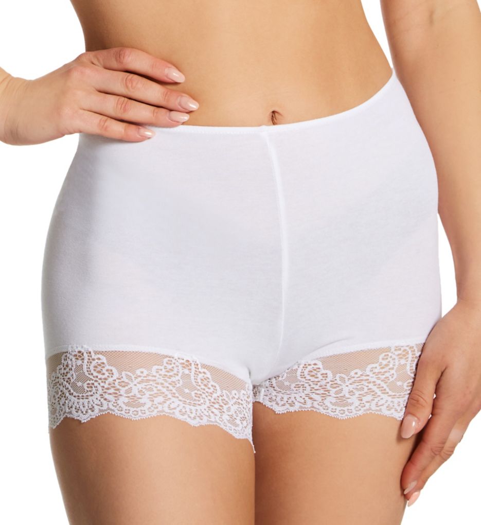 Only Hearts Women's So Fine Lace Boyshort Panty in White | Size Large | HerRoom.com