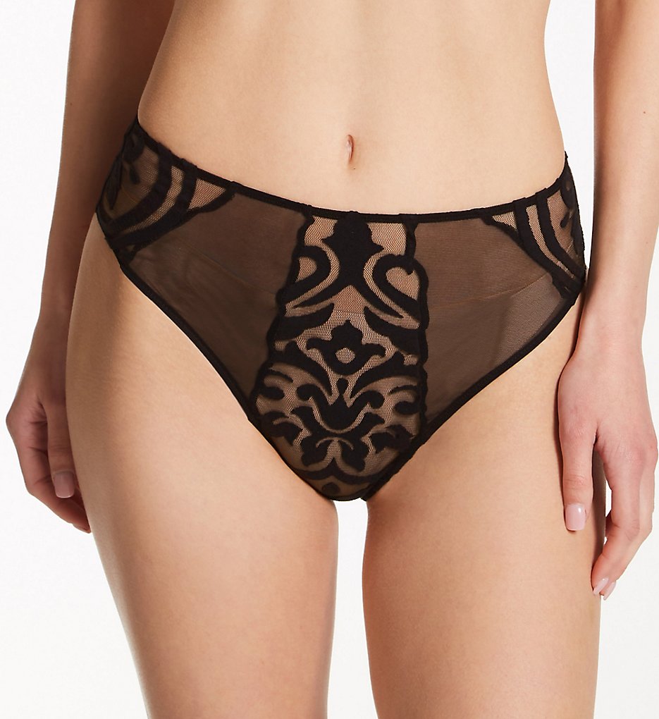 Only Hearts - Only Hearts 51836 Amelie High Cut Brief Panty (Black S)