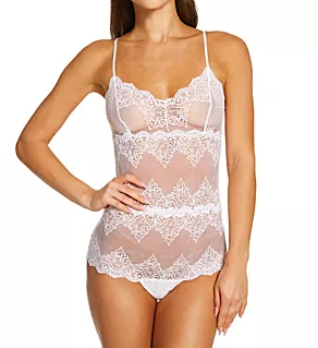 Lace Cheeky Bodysuit White S